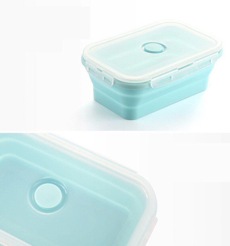 4Sizes Silicone Collapsible Lunch Box Food Storage Container Colorful Microwavable Portable Picnic Camping Rectangle Outdoor Box 4Sizes Silicone Collapsible Lunch Box Food Storage Container Colorful Microwavable Portable Picnic Camping Rectangle Outdoor Box