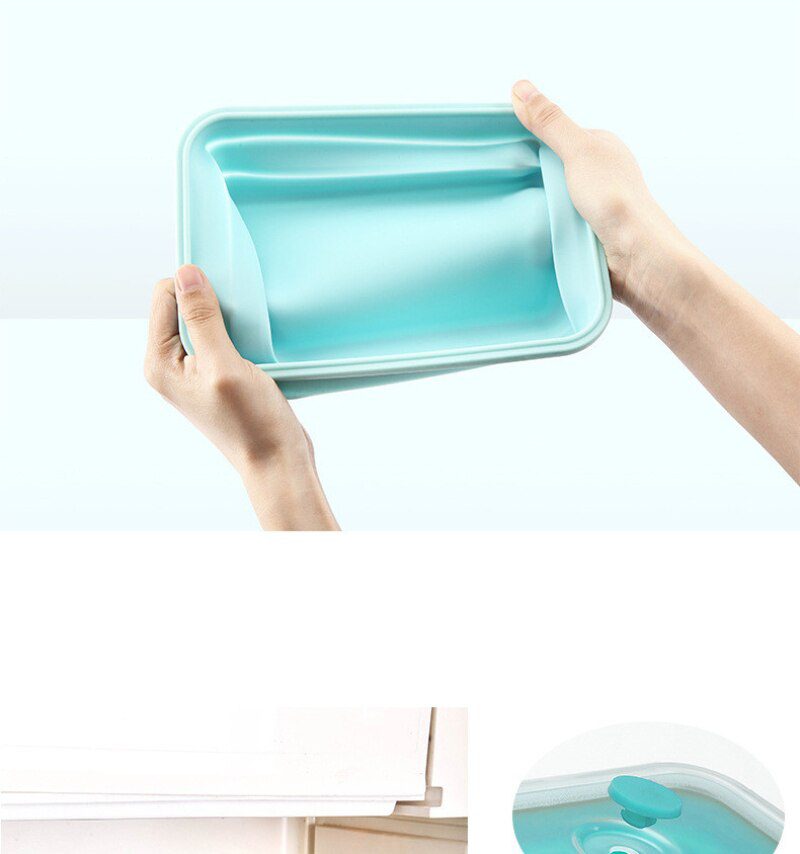 4Sizes Silicone Collapsible Lunch Box Food Storage Container Colorful Microwavable Portable Picnic Camping Rectangle Outdoor Box 4Sizes Silicone Collapsible Lunch Box Food Storage Container Colorful Microwavable Portable Picnic Camping Rectangle Outdoor Box