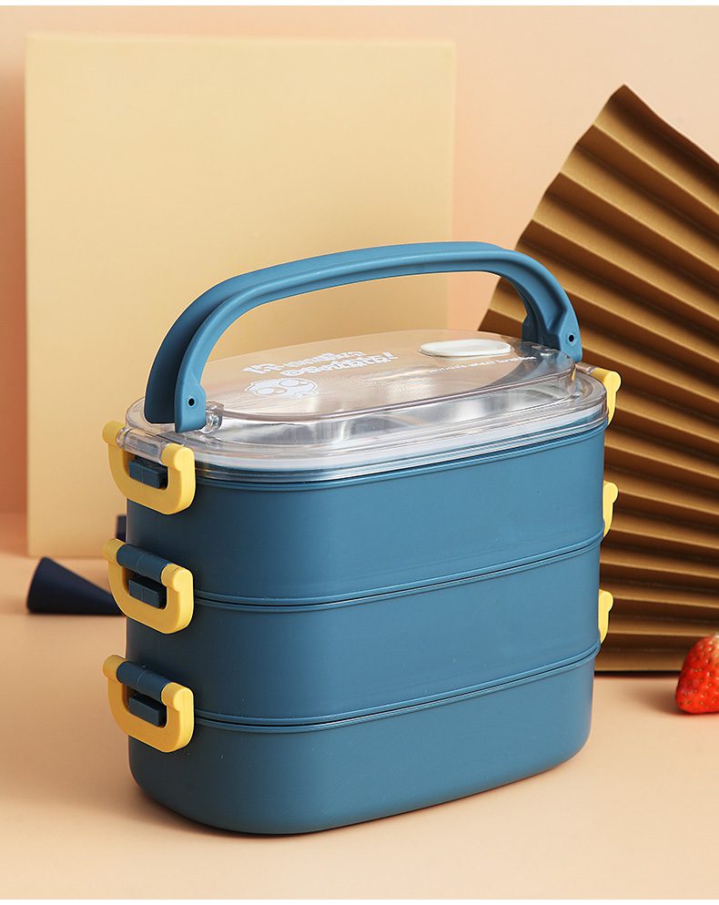 Multi-Layer Bento Box Japanese Style Portable Outdoor 304 Stainless Steel Thermal Lunch Box for Kids with Compartment Food Boxs