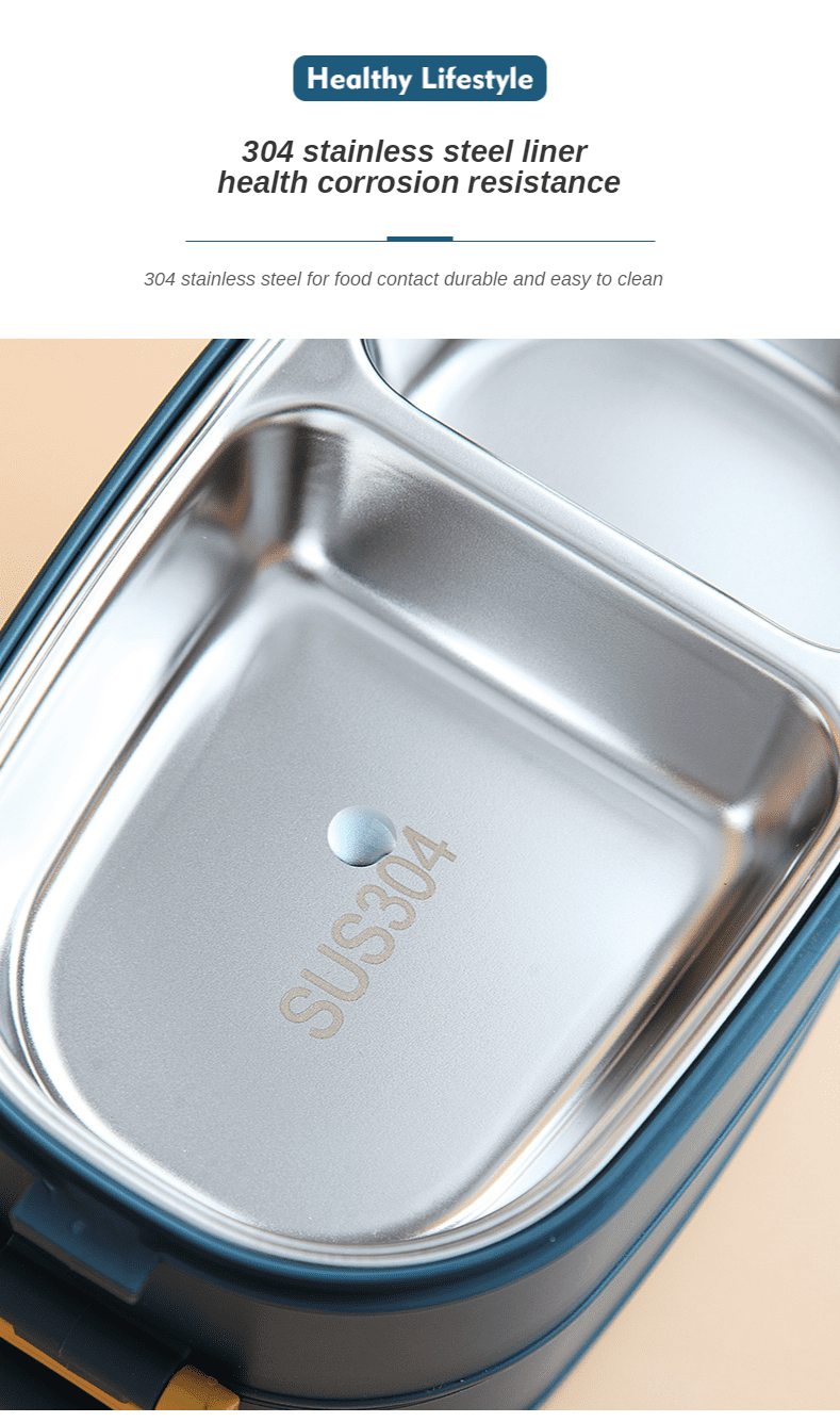 Multi-Layer Bento Box Japanese Style Portable Outdoor 304 Stainless Steel Thermal Lunch Box for Kids with Compartment Food Boxs