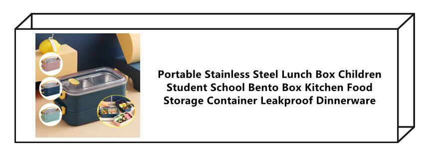 Multi-Layer Bento Box Japanese Style Portable Outdoor 304 Stainless Steel Thermal Lunch Box for Kids with Compartment Food Boxs