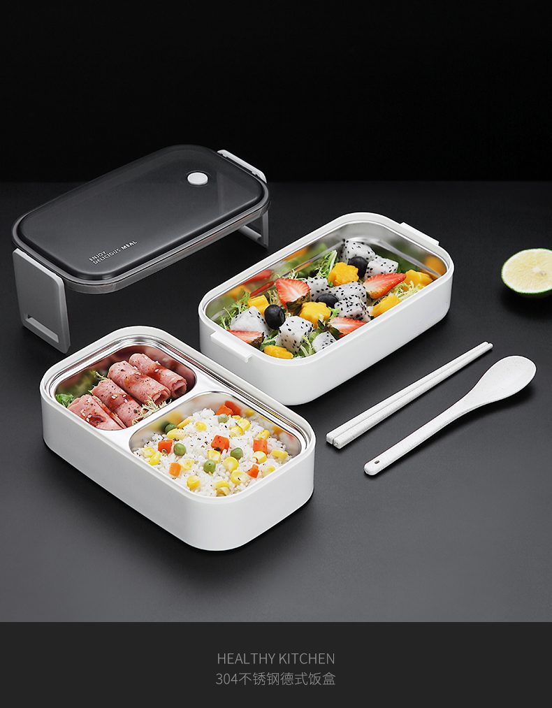 304 stainless steel lunch box for Adults Kids School Office 1/2 Layers Microwavable portable Grids bento Food Storage Containers 304 stainless steel lunch box for Adults Kids School Office 1/2 Layers Microwavable portable Grids bento Food Storage Containers