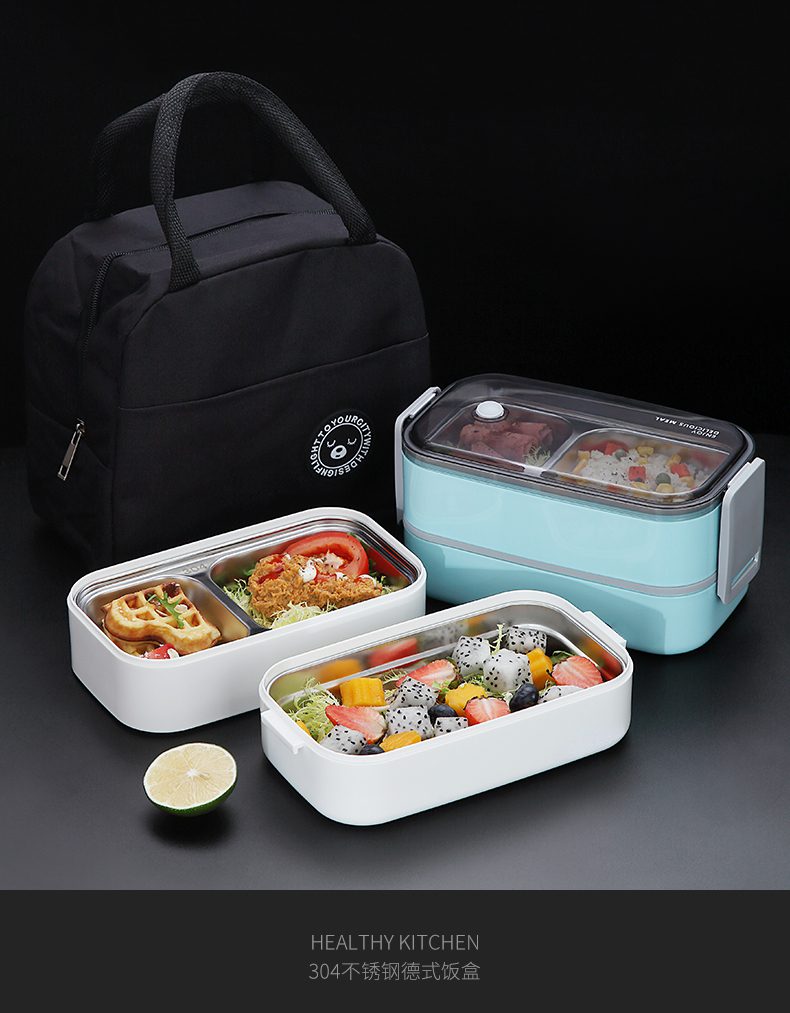 304 stainless steel lunch box for Adults Kids School Office 1/2 Layers Microwavable portable Grids bento Food Storage Containers 304 stainless steel lunch box for Adults Kids School Office 1/2 Layers Microwavable portable Grids bento Food Storage Containers