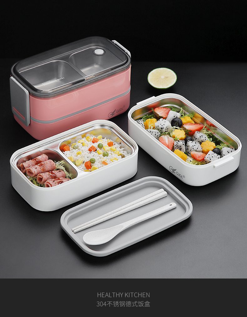 304 stainless steel lunch box for Adults Kids School Office 1/2 Layers Microwavable portable Grids bento Food Storage Containers 304 stainless steel lunch box for Adults Kids School Office 1/2 Layers Microwavable portable Grids bento Food Storage Containers