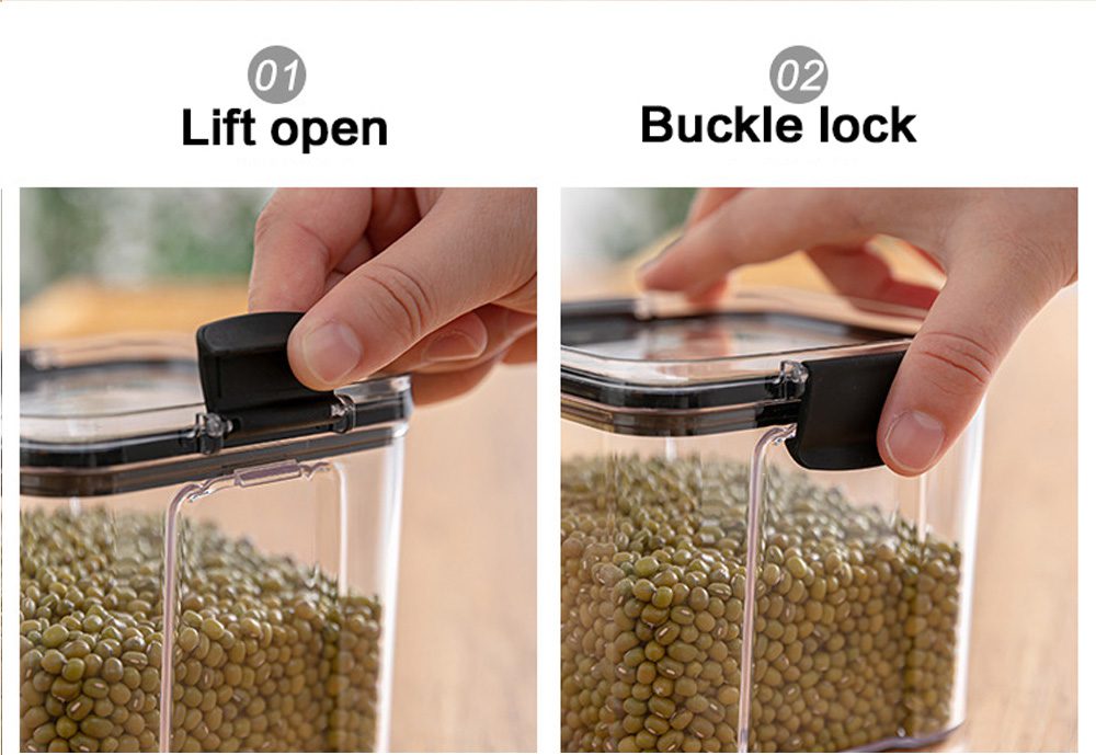 Food Storage Containers Kitchen Storage Organization Kitchen Storage Box Jars Ducts Storage for Kitchen PET Food Storage Box Lid