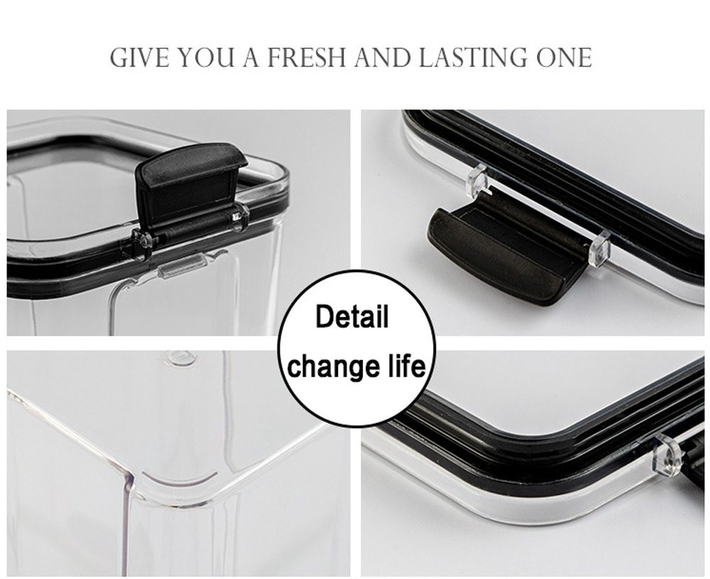Food Storage Containers Kitchen Storage Organization Kitchen Storage Box Jars Ducts Storage for Kitchen PET Food Storage Box Lid
