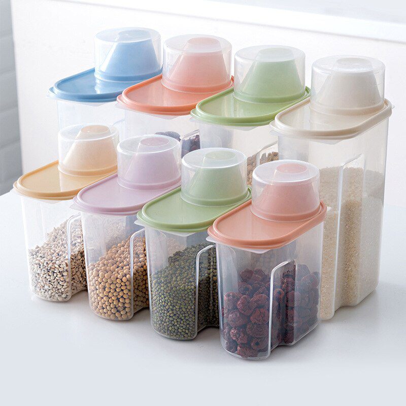 Plastic Cereal Dispenser Storage Box Kitchen Food Grain Rice Container Nice Kitchen Rice Storage Box Flour Grain Storage Plastic Cereal Dispenser Storage Box Kitchen Food Grain Rice Container Nice Kitchen Rice Storage Box Flour Grain Storage