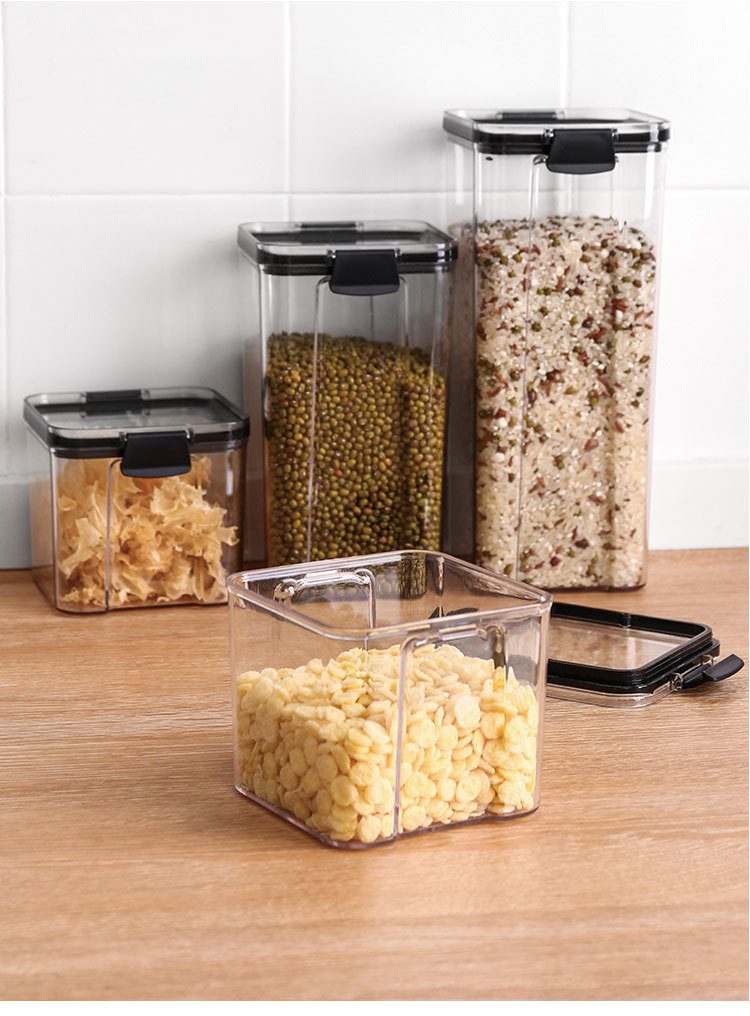 Food Storage Kitchen Container Plastic Box Jars for Bulk Cereals Kitchen Organizers for Pantry Organizer Jars With Lid Home Food Storage Kitchen Container Plastic Box Jars for Bulk Cereals Kitchen Organizers for Pantry Organizer Jars With Lid Home
