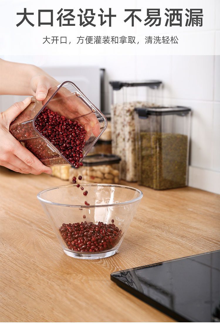 Food Storage Kitchen Container Plastic Box Jars for Bulk Cereals Kitchen Organizers for Pantry Organizer Jars With Lid Home Food Storage Kitchen Container Plastic Box Jars for Bulk Cereals Kitchen Organizers for Pantry Organizer Jars With Lid Home