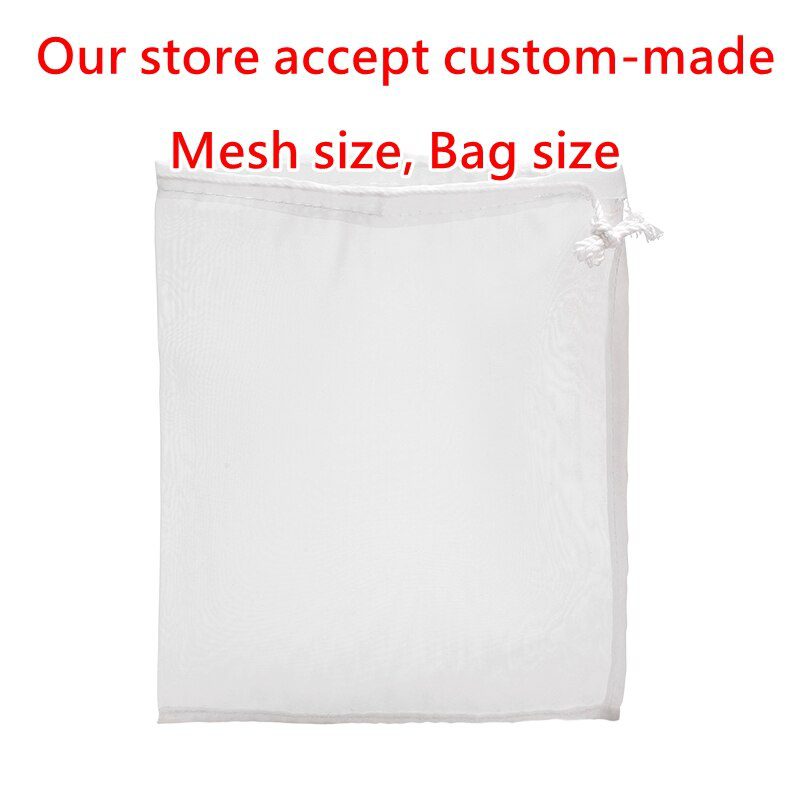 100/200/300/500 Mesh Nylon Filter Nut Milk Bag Net Yogurt Tea Beer Coffee Oil Food Filter Strainers Mesh Kitchen Strainer Bags