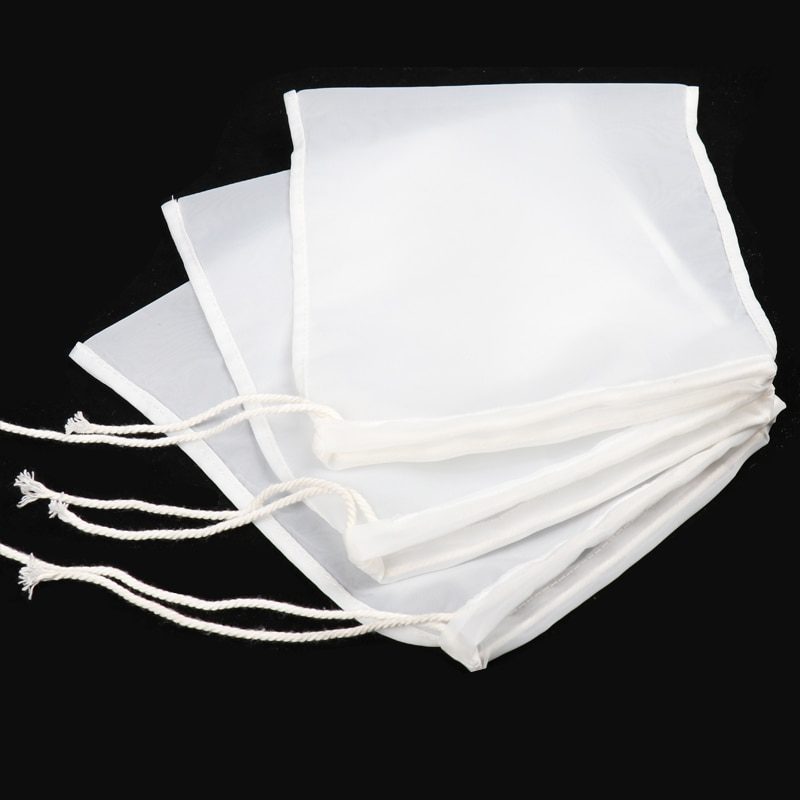 100/200/300/500 Mesh Nylon Filter Nut Milk Bag Net Yogurt Tea Beer Coffee Oil Food Filter Strainers Mesh Kitchen Strainer Bags