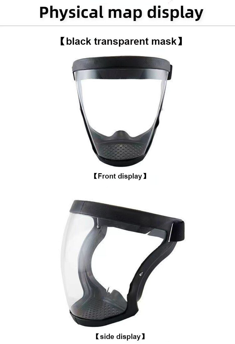 Transparent Full Face Shield Splash-proof  WindProof Anti-fog Mask Safety Glasses Protection Eye Face Mask with Filters