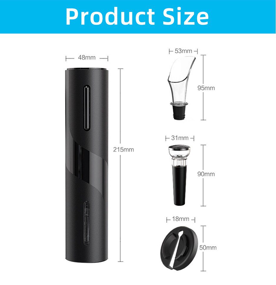 Electric Wine Opener Automatic Corkscrew Wine Openers for Beer Rechargeable Bottle Opener Foil Cutter Kitchen Bar Can Opener