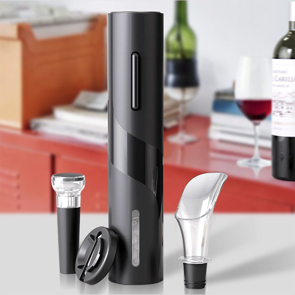 Electric Wine Opener Automatic Corkscrew Wine Openers for Beer Rechargeable Bottle Opener Foil Cutter Kitchen Bar Can Opener