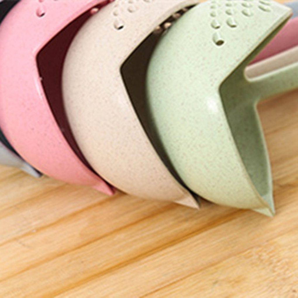 New Soup Spoon Long Handle Kitchen Strainer Solid Color Cooking Colander Kitchen Scoop Plastic Tableware Colander Hot