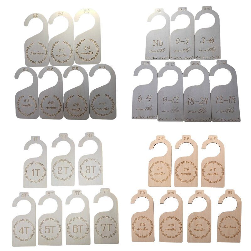 7Pc/Set Newborn 24 Months Baby Closet Dividers Wood Nursery Clothes Organizers Infant Wardrobe Divider Label for 0-7 Years Old 7Pc/Set Newborn 24 Months Baby Closet Dividers Wood Nursery Clothes Organizers Infant Wardrobe Divider Label for 0-7 Years Old