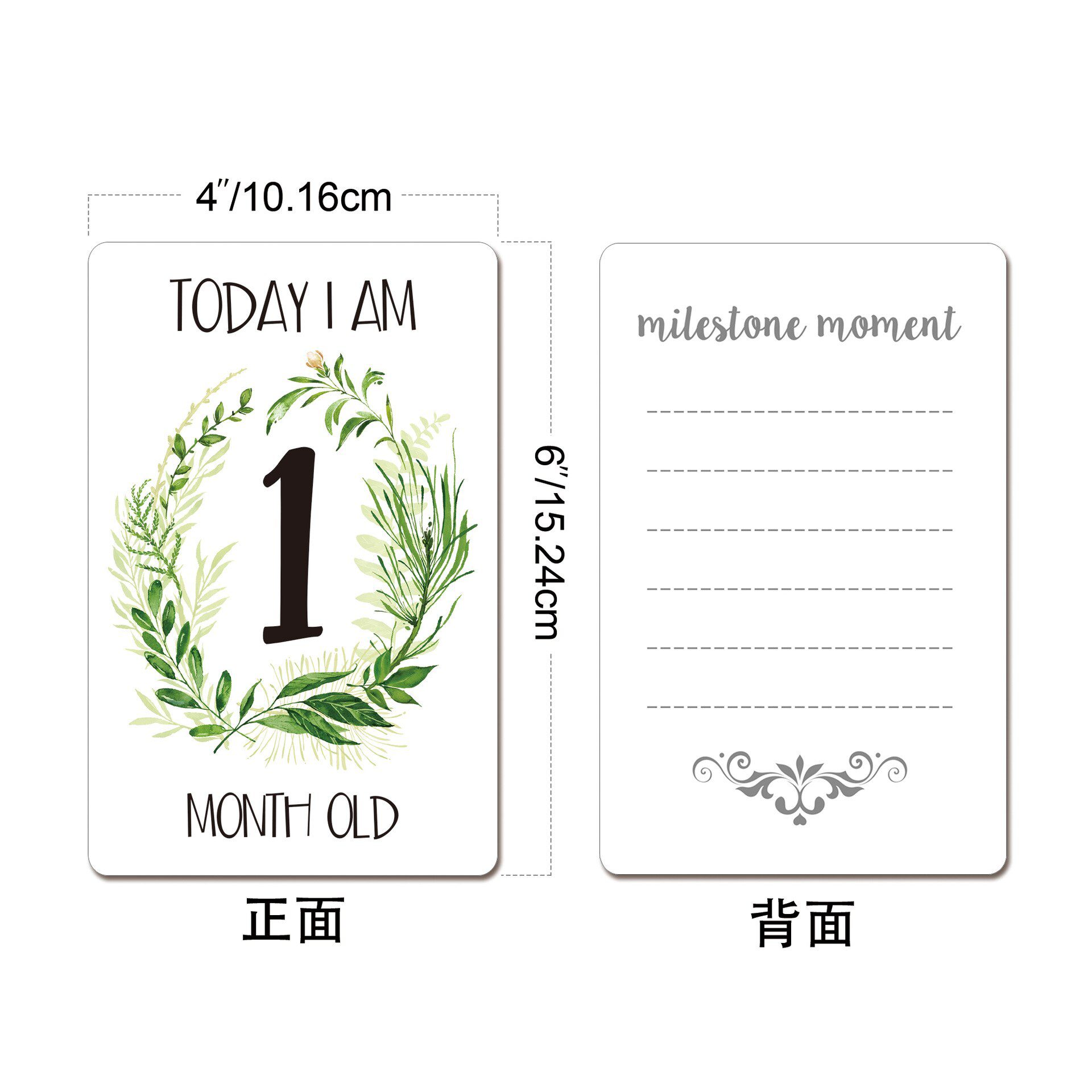 12 Pcs Month Sticker Baby Photography Milestone Memorial Monthly Newborn Kids Commemorative Card Number Photo Accessories Gifts