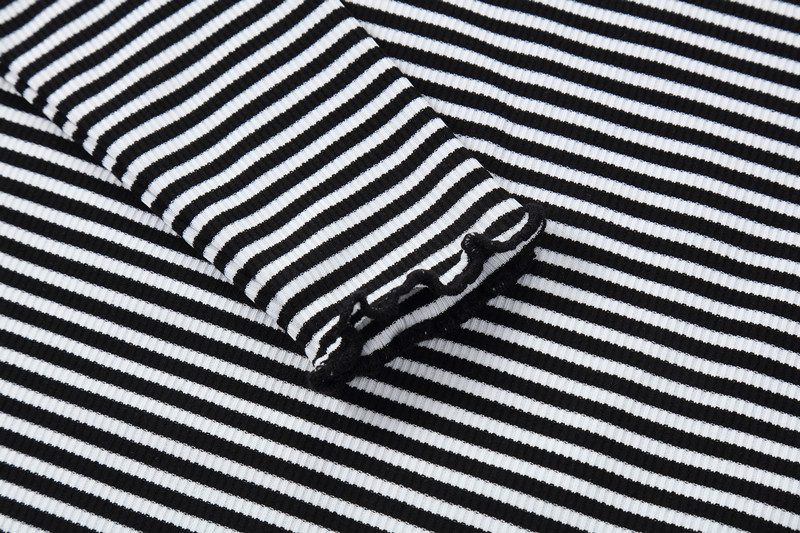 kids girl spring summer strechy striped half zipper tee with casual skirts Mom daughter fashion sporty family matching clothing