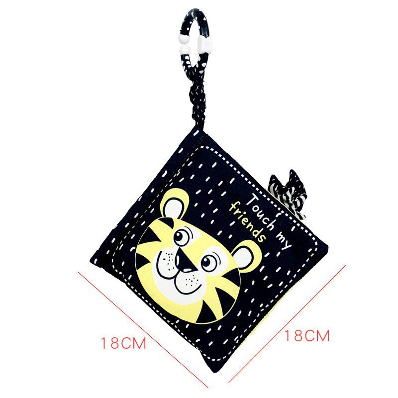 Baby Cloth Book Toy Black White Cloth Activity Book Sensory Books for Babies Kids Early Development montessori Toys 0 12 Months