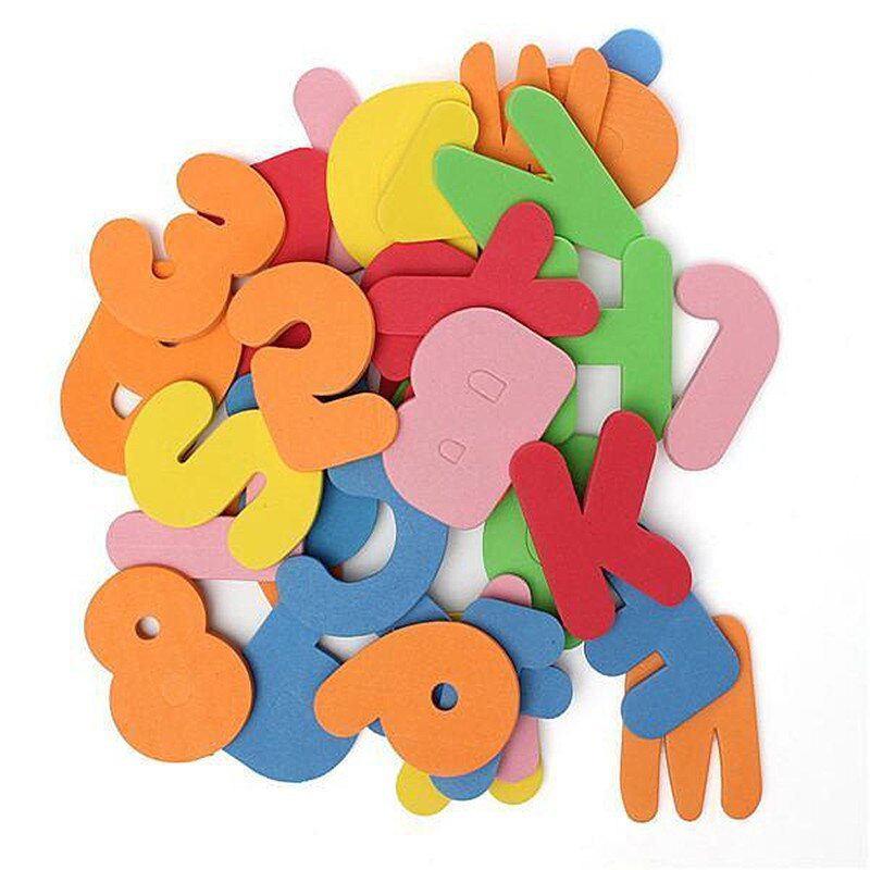 36Pcs/Set Alphanumeric Letter Bath Toy 3D Puzzle Baby Bath Toys Soft EVA Kids Baby Water Toys For Bathroom Early Educational Toy