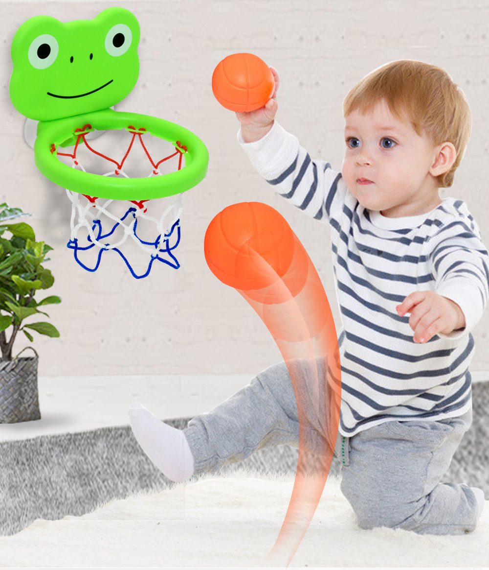 Baby Kids Mini Shooting Basket Bathtub Water Play Set Basketball Backboard with 3 Balls Funny Shower Bath Fun Toys for Toddlers