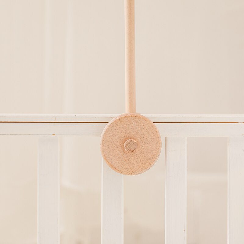 7Pcs  Assembly Rattles Bracket Set Infant Crib Mobile Bed Bell Bracket Protection Newborn Baby Toys Wooden Bed Bell Accessories
