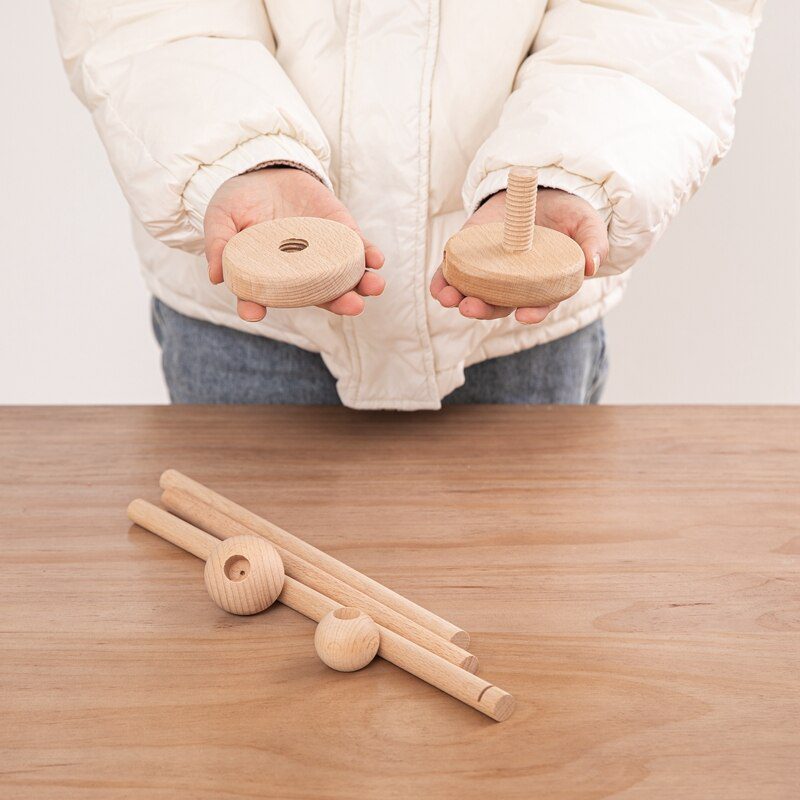 7Pcs  Assembly Rattles Bracket Set Infant Crib Mobile Bed Bell Bracket Protection Newborn Baby Toys Wooden Bed Bell Accessories