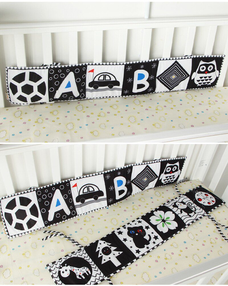 Montessori Baby Visual Stimulation Card Black White High Contrast Flash Cards for Kids Educational Sensory Book Baby Flashcard