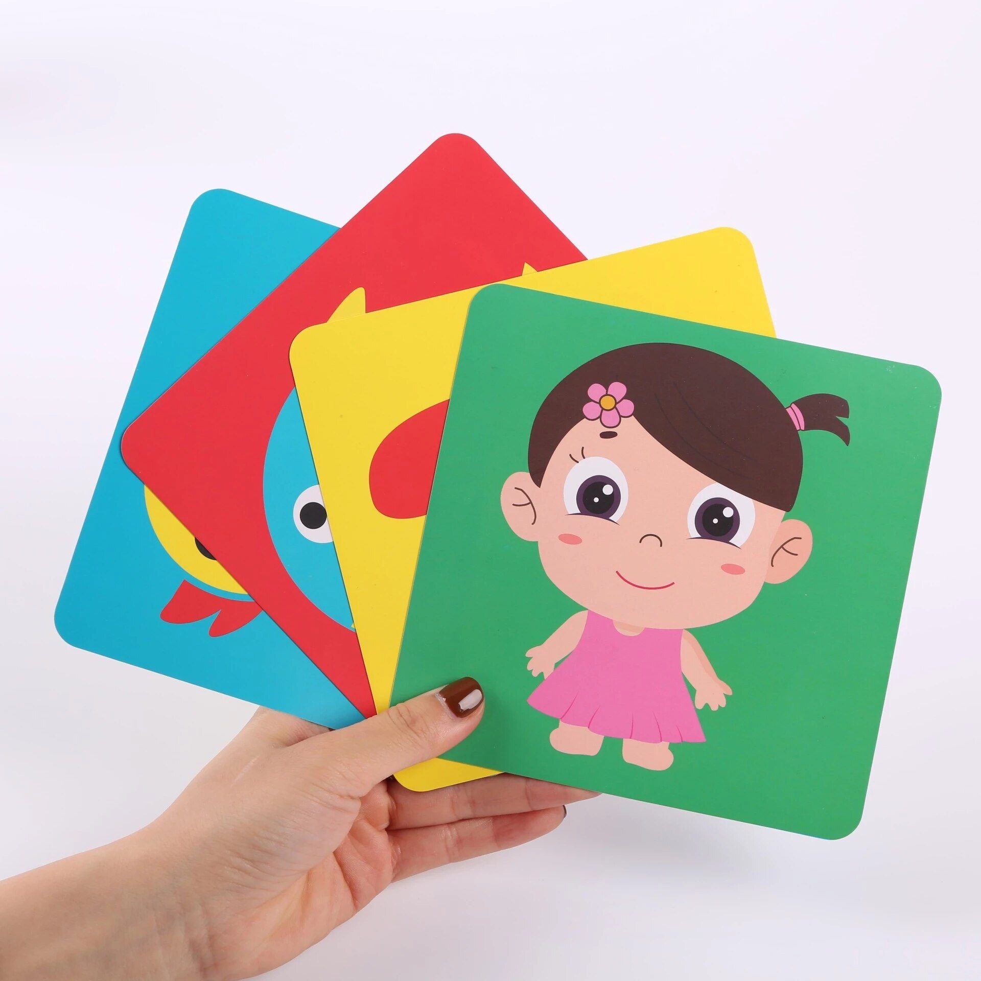 Montessori Baby Visual Stimulation Card Black White High Contrast Flash Cards for Kids Educational Sensory Book Baby Flashcard