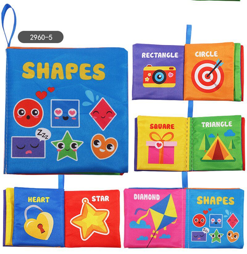 Montessori Baby Visual Stimulation Card Black White High Contrast Flash Cards for Kids Educational Sensory Book Baby Flashcard