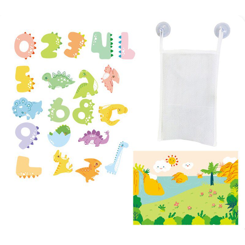 Summer Baby Bath Toys Alphanumeric Letter Animal Puzzle Soft EVA Kids Baby Bathroom Water Toys Baby Toys for 0 12 Months 1 Years