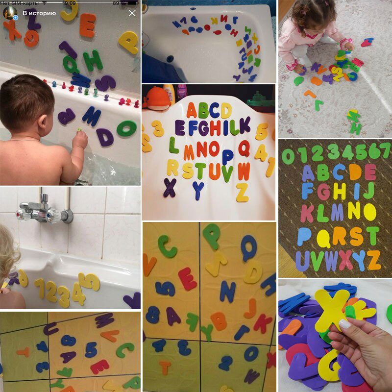 Summer Baby Bath Toys Alphanumeric Letter Animal Puzzle Soft EVA Kids Baby Bathroom Water Toys Baby Toys for 0 12 Months 1 Years