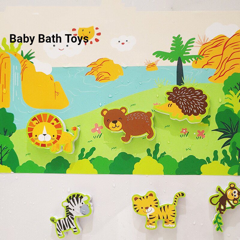 Summer Baby Bath Toys Alphanumeric Letter Animal Puzzle Soft EVA Kids Baby Bathroom Water Toys Baby Toys for 0 12 Months 1 Years