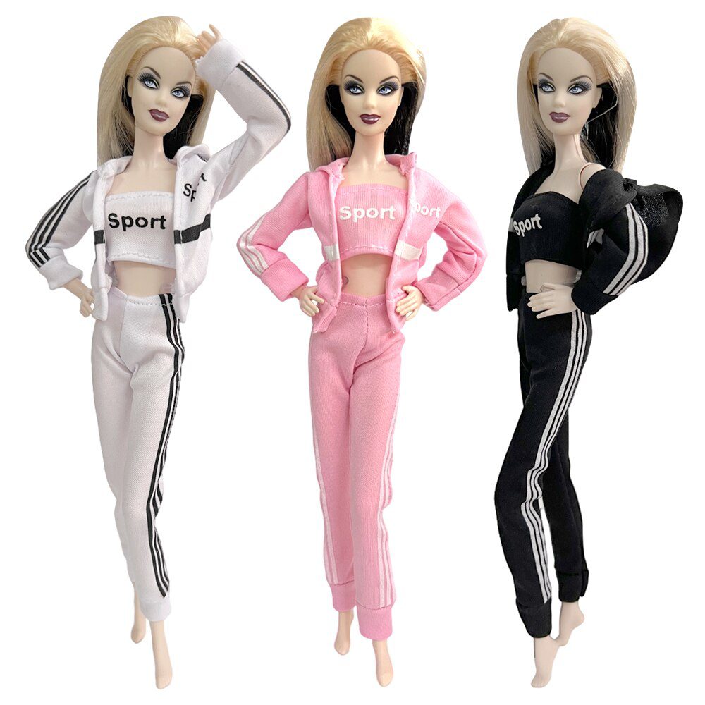 NK 5 Set Hot Sale Princess Fashion Outfits Wear Casual Dress Shirt Skirt  Clothes For Barbie Accessories Doll Girl Gift  Toy JJ