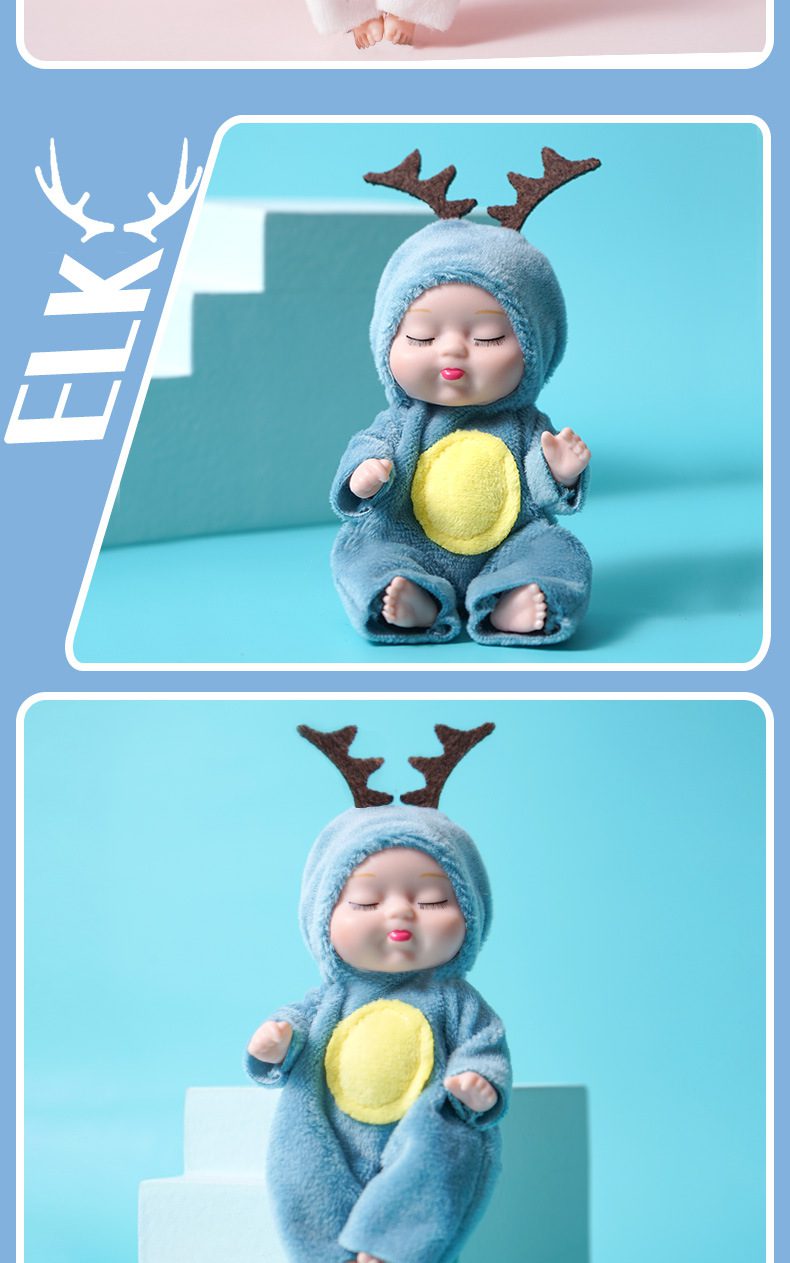 Little Baby Sleep Doll Simulation Rebirth Soothe Doll 11*5CM Plastic Dolls Girl Toys and Clothes Accessories