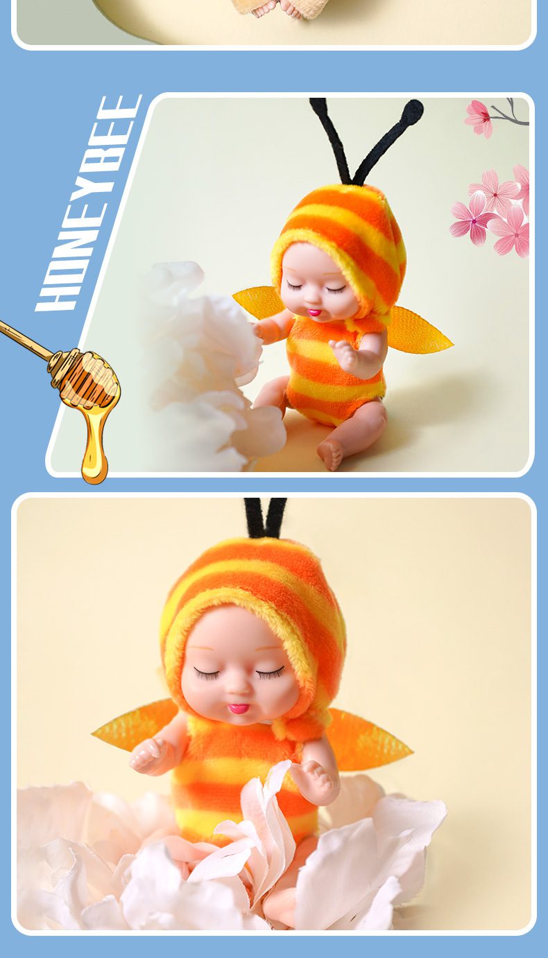 Little Baby Sleep Doll Simulation Rebirth Soothe Doll 11*5CM Plastic Dolls Girl Toys and Clothes Accessories