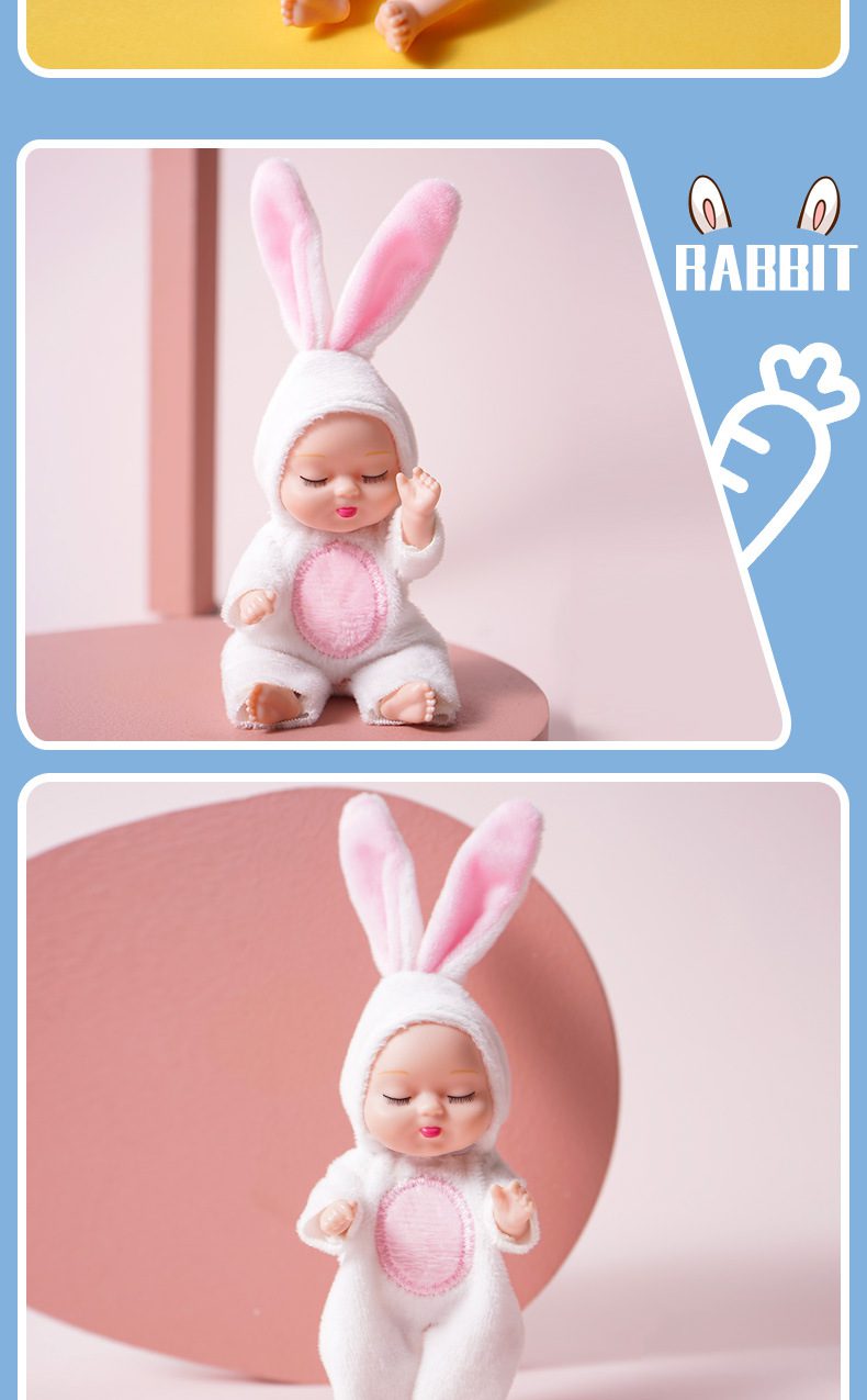 Little Baby Sleep Doll Simulation Rebirth Soothe Doll 11*5CM Plastic Dolls Girl Toys and Clothes Accessories