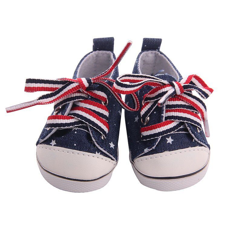 14 Styles 7 cm Canvas Doll Shoes Clothes Accessories For 43 cm Born Baby Clothes 18 Inch American Doll Girl Toy Our Generation