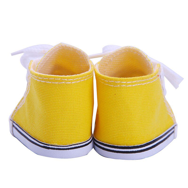 14 Styles 7 cm Canvas Doll Shoes Clothes Accessories For 43 cm Born Baby Clothes 18 Inch American Doll Girl Toy Our Generation