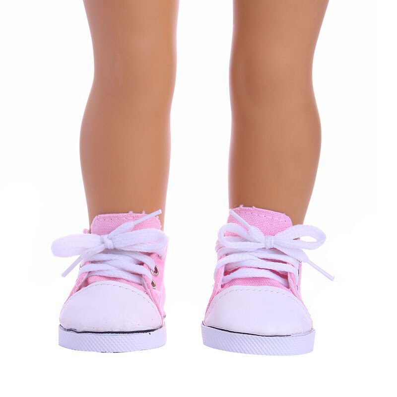 14 Styles 7 cm Canvas Doll Shoes Clothes Accessories For 43 cm Born Baby Clothes 18 Inch American Doll Girl Toy Our Generation