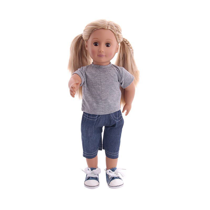 14 Styles 7 cm Canvas Doll Shoes Clothes Accessories For 43 cm Born Baby Clothes 18 Inch American Doll Girl Toy Our Generation