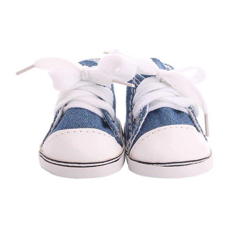 14 Styles 7 cm Canvas Doll Shoes Clothes Accessories For 43 cm Born Baby Clothes 18 Inch American Doll Girl Toy Our Generation