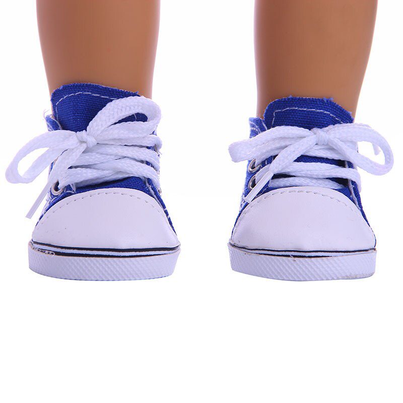 14 Styles 7 cm Canvas Doll Shoes Clothes Accessories For 43 cm Born Baby Clothes 18 Inch American Doll Girl Toy Our Generation