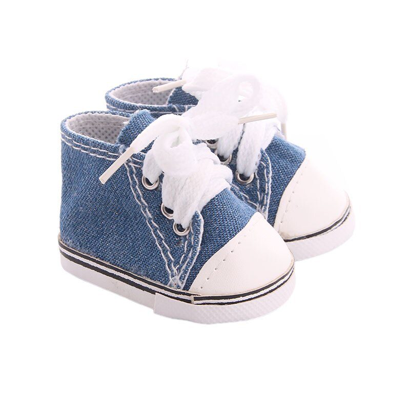14 Styles 7 cm Canvas Doll Shoes Clothes Accessories For 43 cm Born Baby Clothes 18 Inch American Doll Girl Toy Our Generation