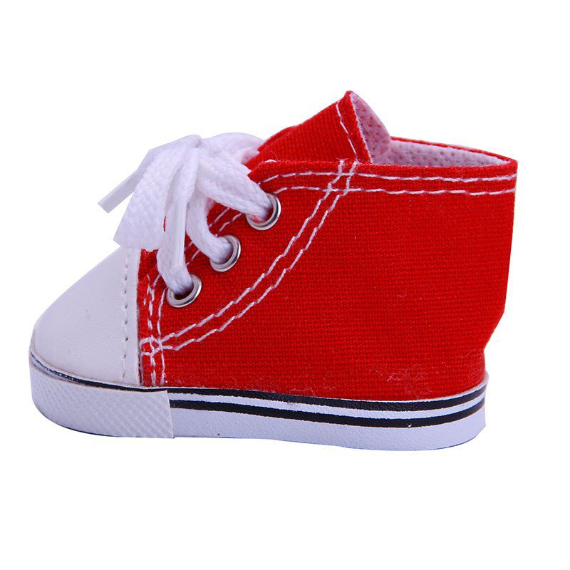 14 Styles 7 cm Canvas Doll Shoes Clothes Accessories For 43 cm Born Baby Clothes 18 Inch American Doll Girl Toy Our Generation