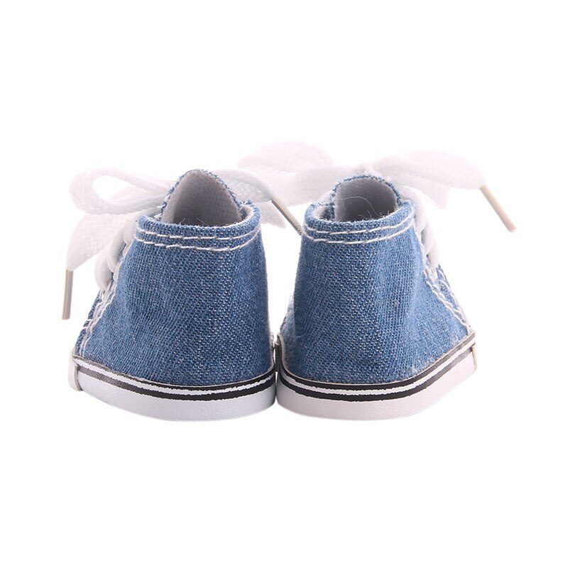 14 Styles 7 cm Canvas Doll Shoes Clothes Accessories For 43 cm Born Baby Clothes 18 Inch American Doll Girl Toy Our Generation