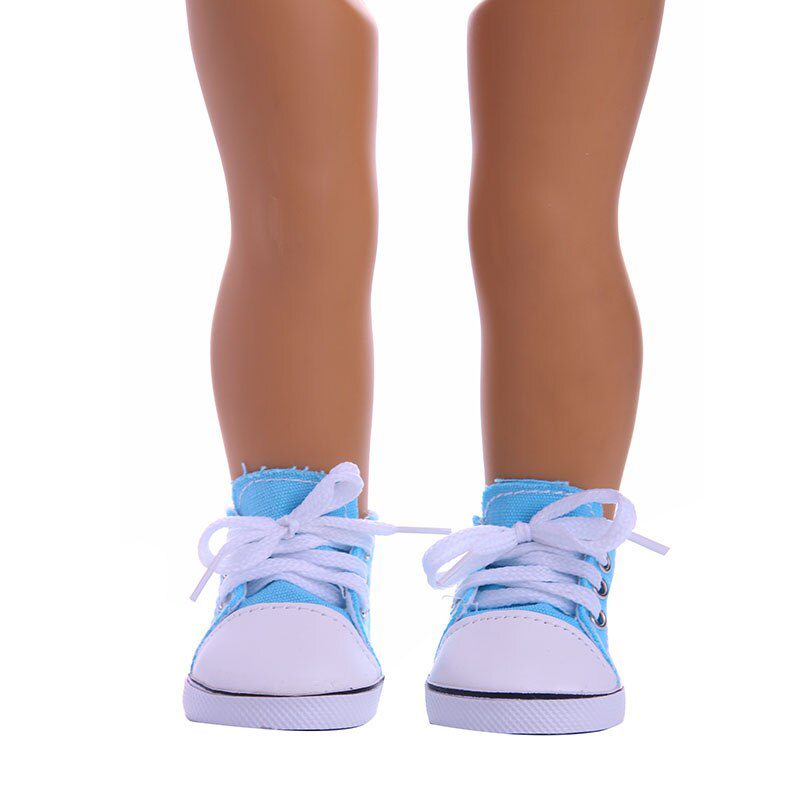 14 Styles 7 cm Canvas Doll Shoes Clothes Accessories For 43 cm Born Baby Clothes 18 Inch American Doll Girl Toy Our Generation