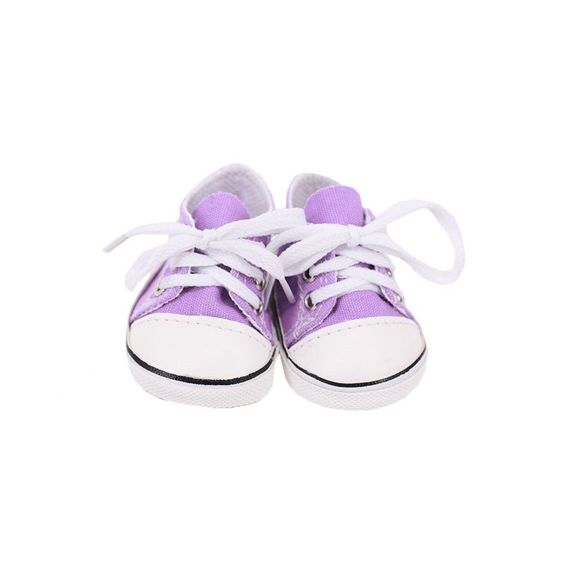 14 Styles 7 cm Canvas Doll Shoes Clothes Accessories For 43 cm Born Baby Clothes 18 Inch American Doll Girl Toy Our Generation