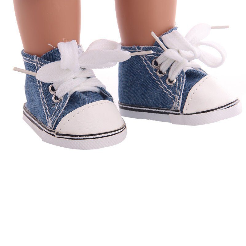 14 Styles 7 cm Canvas Doll Shoes Clothes Accessories For 43 cm Born Baby Clothes 18 Inch American Doll Girl Toy Our Generation