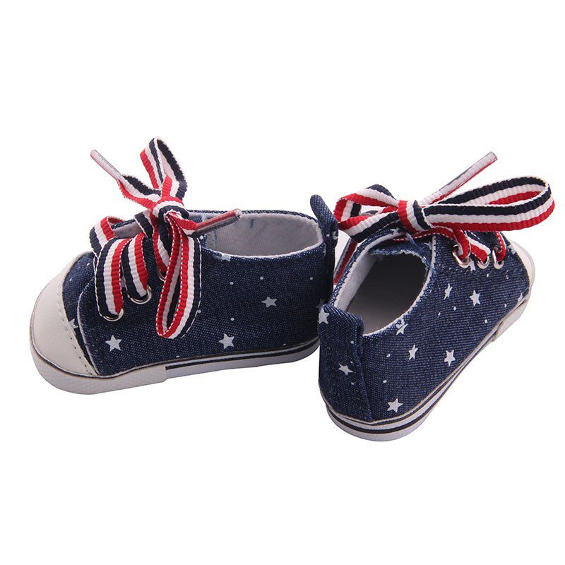 14 Styles 7 cm Canvas Doll Shoes Clothes Accessories For 43 cm Born Baby Clothes 18 Inch American Doll Girl Toy Our Generation